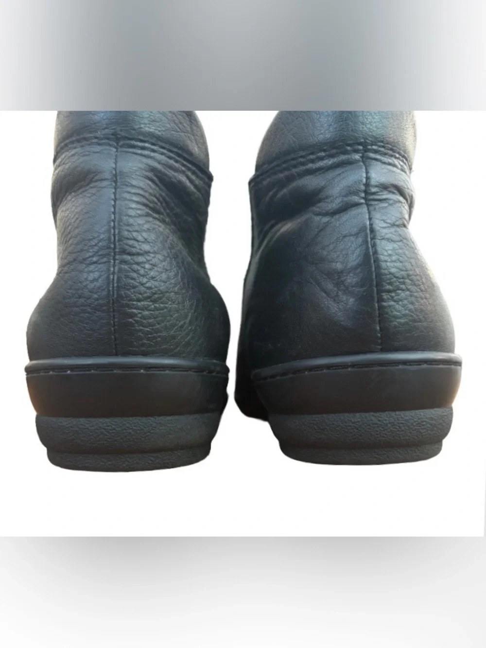 David Tate pebbled blk lthr chelsea ankl boots WM 10 WIDE comfort tradcore